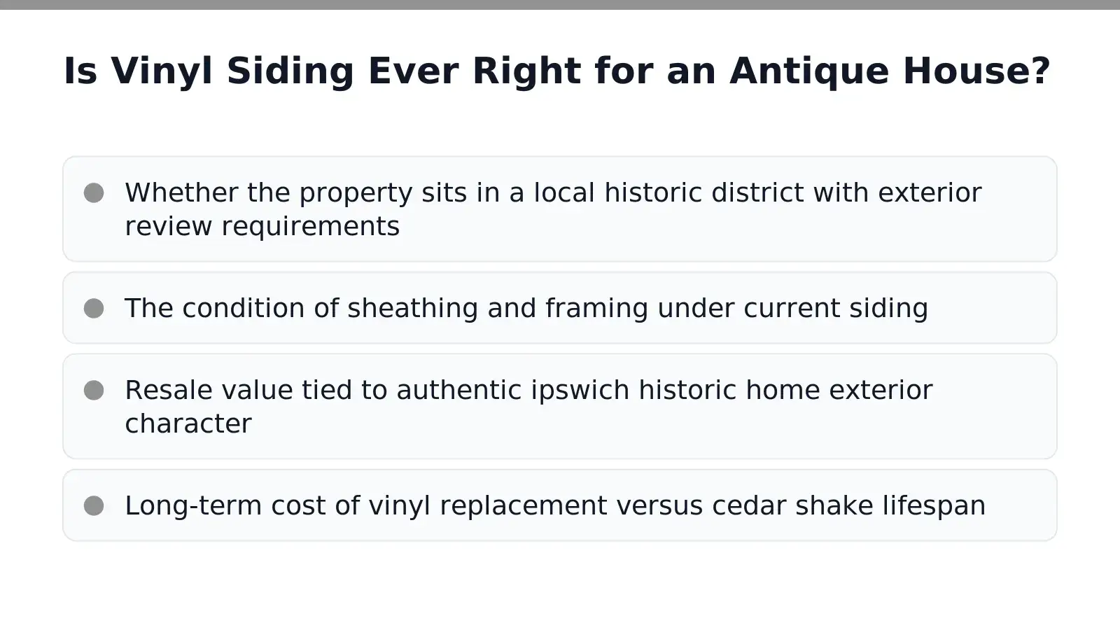 Is Vinyl Siding Ever Right for an Antique House